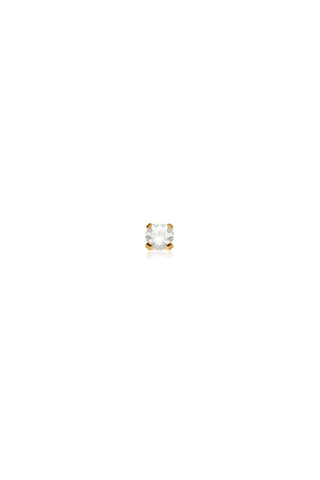 Gold Titanium Jewelled Flat Back Stud Earring