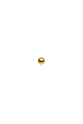 Gold Titanium Plain Ball Flat Back Stud Earring