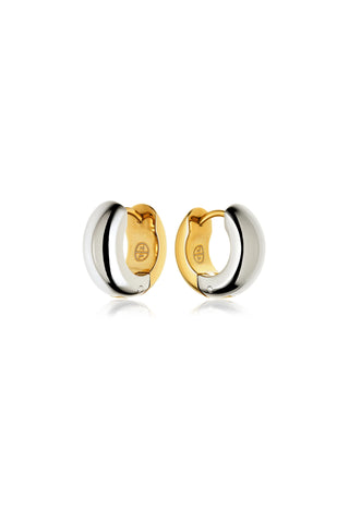 Gold & Platinum Titanium Bold Chunky Hoop Earrings