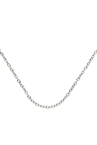 Platinum Titanium Cable Chain Necklace