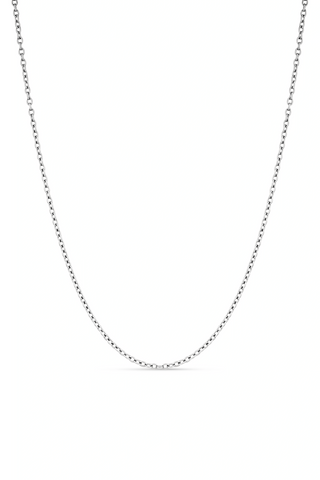 Platinum Titanium Cable Chain Necklace