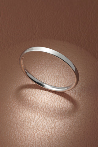 Platinum Titanium Plain Stacking Ring
