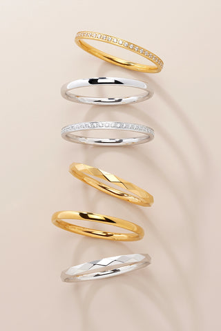 Platinum Titanium Plain Stacking Ring