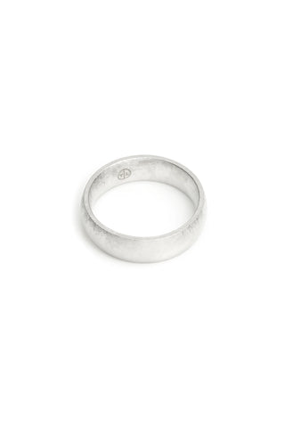 Textured Platinum Titanium Band Ring
