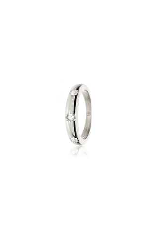 Platinum Titanium Celestial Gemstone Ring