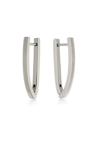 Titanium Oval Hoop Earrings