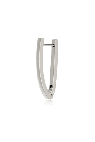 Titanium Oval Hoop Earrings