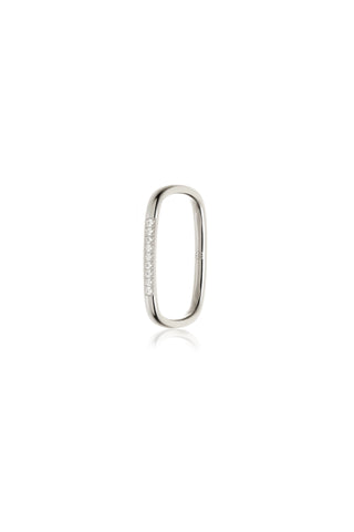 Titanium Multi-Gemstone Square Stacking Ring