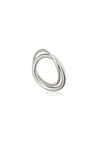 Titanium Double Double Interlocking Ring