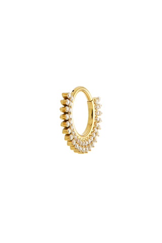 Nora Gold Titanium Gem Single Hoop for Daith/Septum