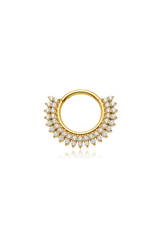 Nora Gold Titanium Gem Single Hoop for Daith/Septum