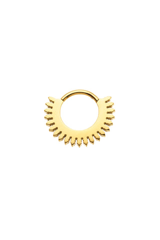 Nora Gold Titanium Gem Single Hoop for Daith/Septum