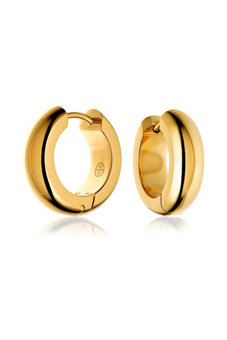 Gold Titanium Bold Hoop Earrings