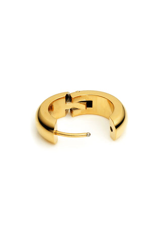 Gold Titanium Bold Hoop Earrings