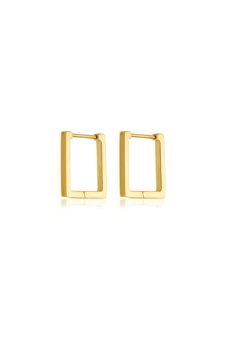 Ella Gold Titanium Square Hoop Earrings