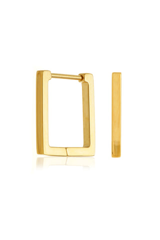 Ella Gold Titanium Square Hoop Earrings