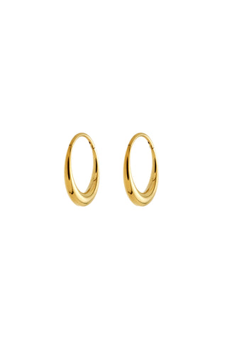 Luna Gold Titanium Dome Hoop Earrings