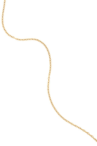 Gold Titanium Necklace with Letter Charm