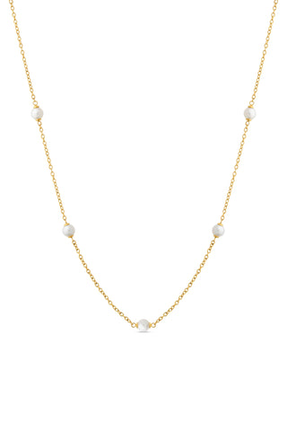 Gold Titanium Pearl Necklace