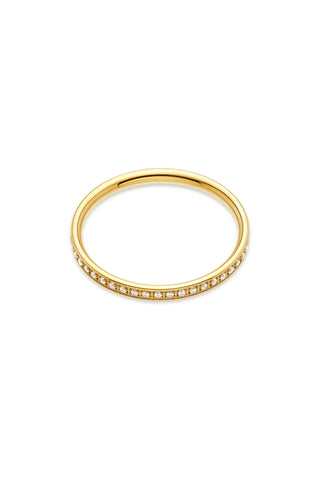 Gold Titanium Jewelled Stacking Ring