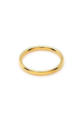 Gold Titanium Plain Stacking Ring