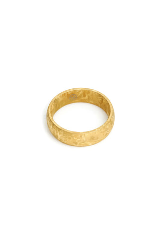 Textured Gold Titanium Band Ring